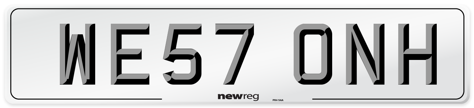 WE57 ONH Number Plate from New Reg